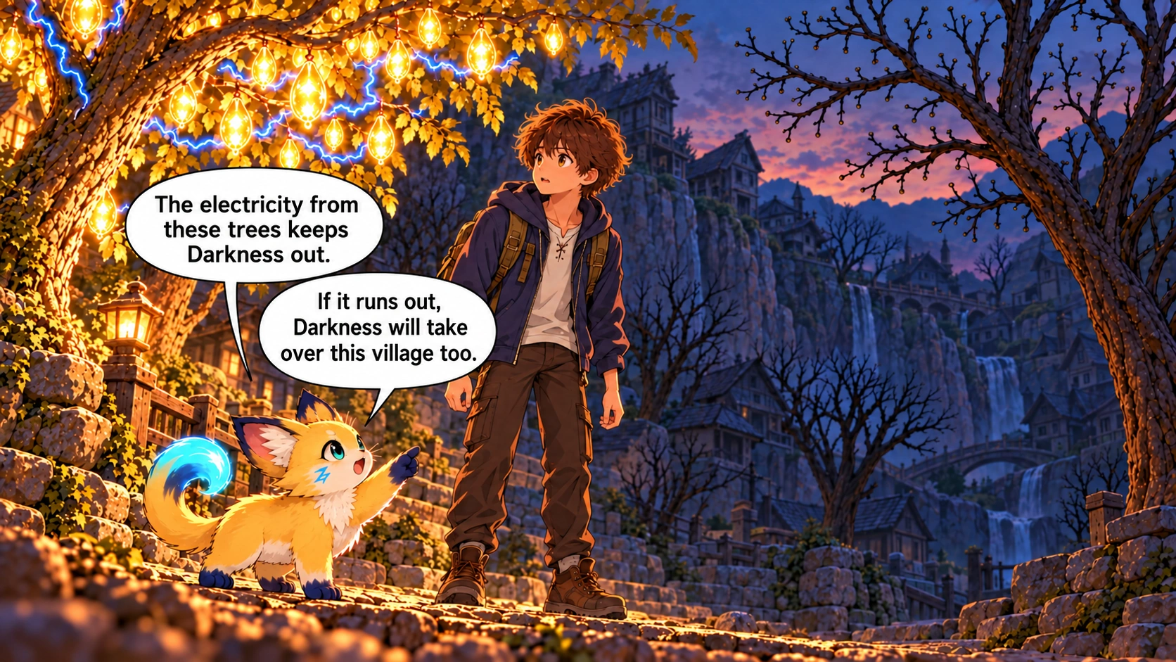 Scene 15 with English speech balloons