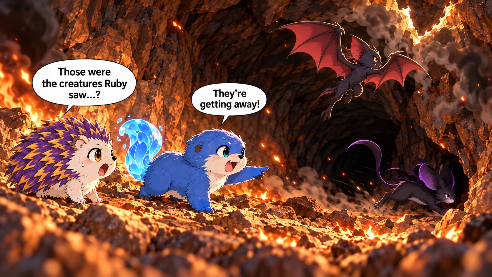 Scene 7 with English speech balloons