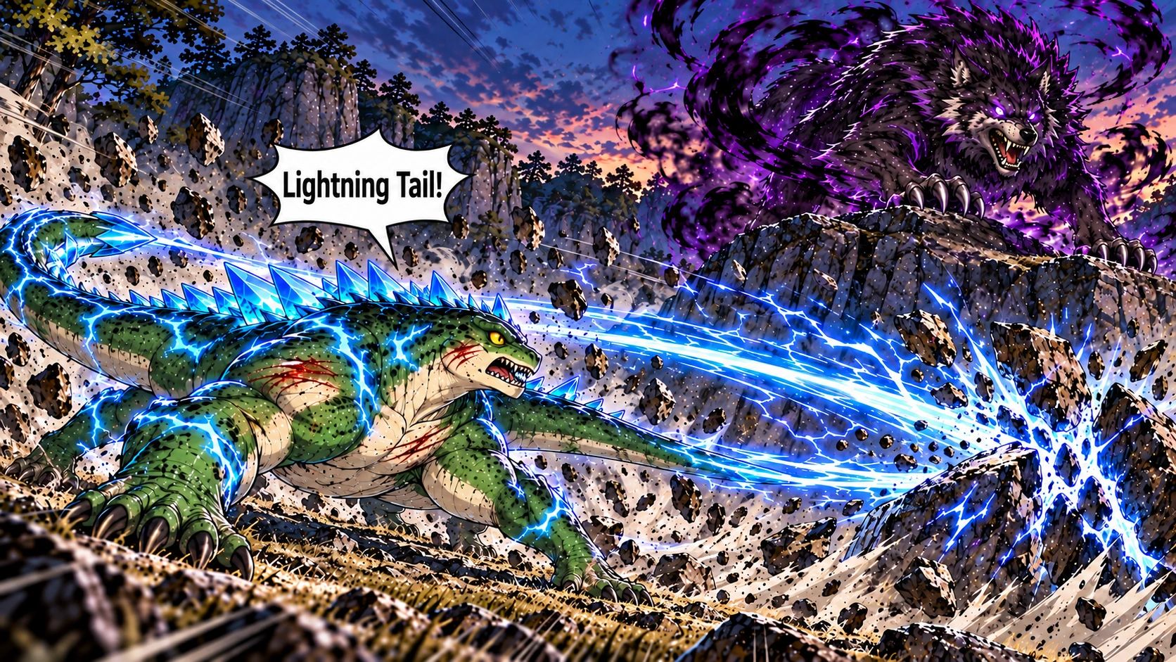 Scene 19 with English speech balloons