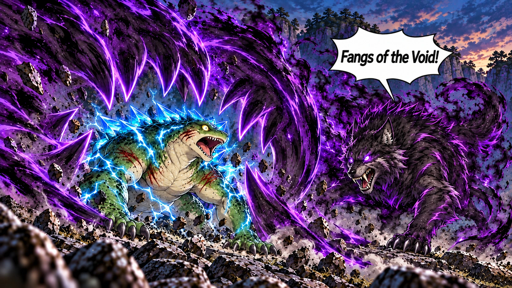 Scene 23 with English speech balloons