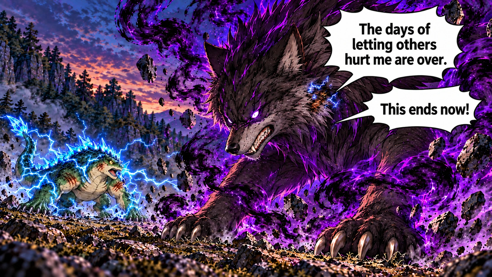 Scene 30 with English speech balloons