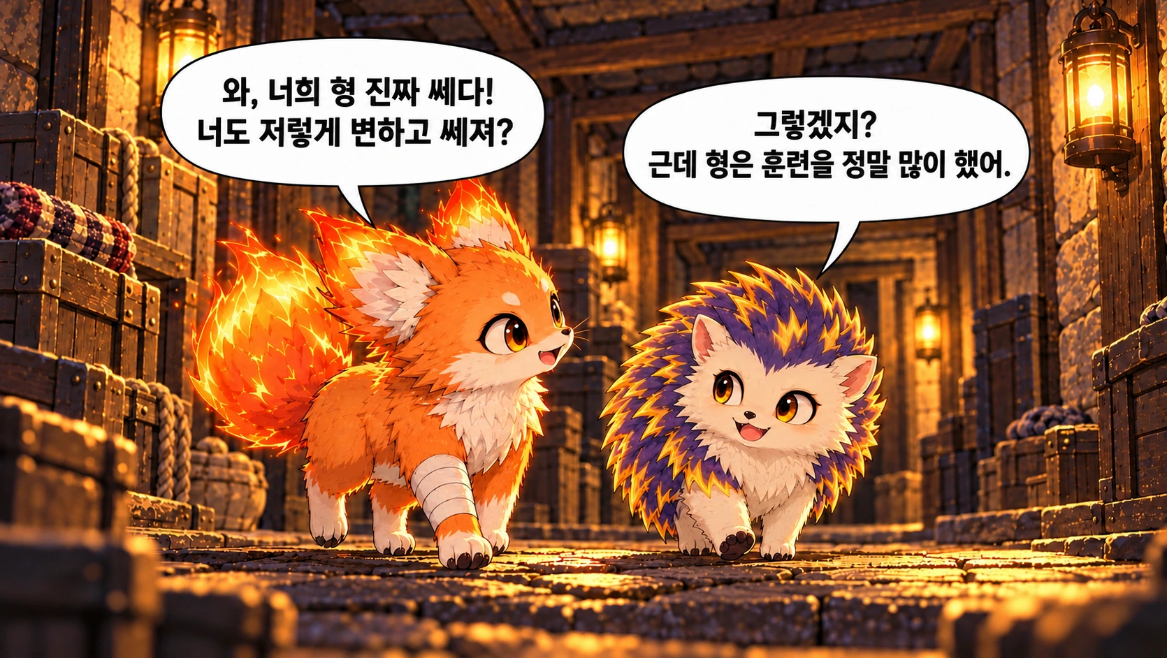 1번째 장면 · 한글 말풍선