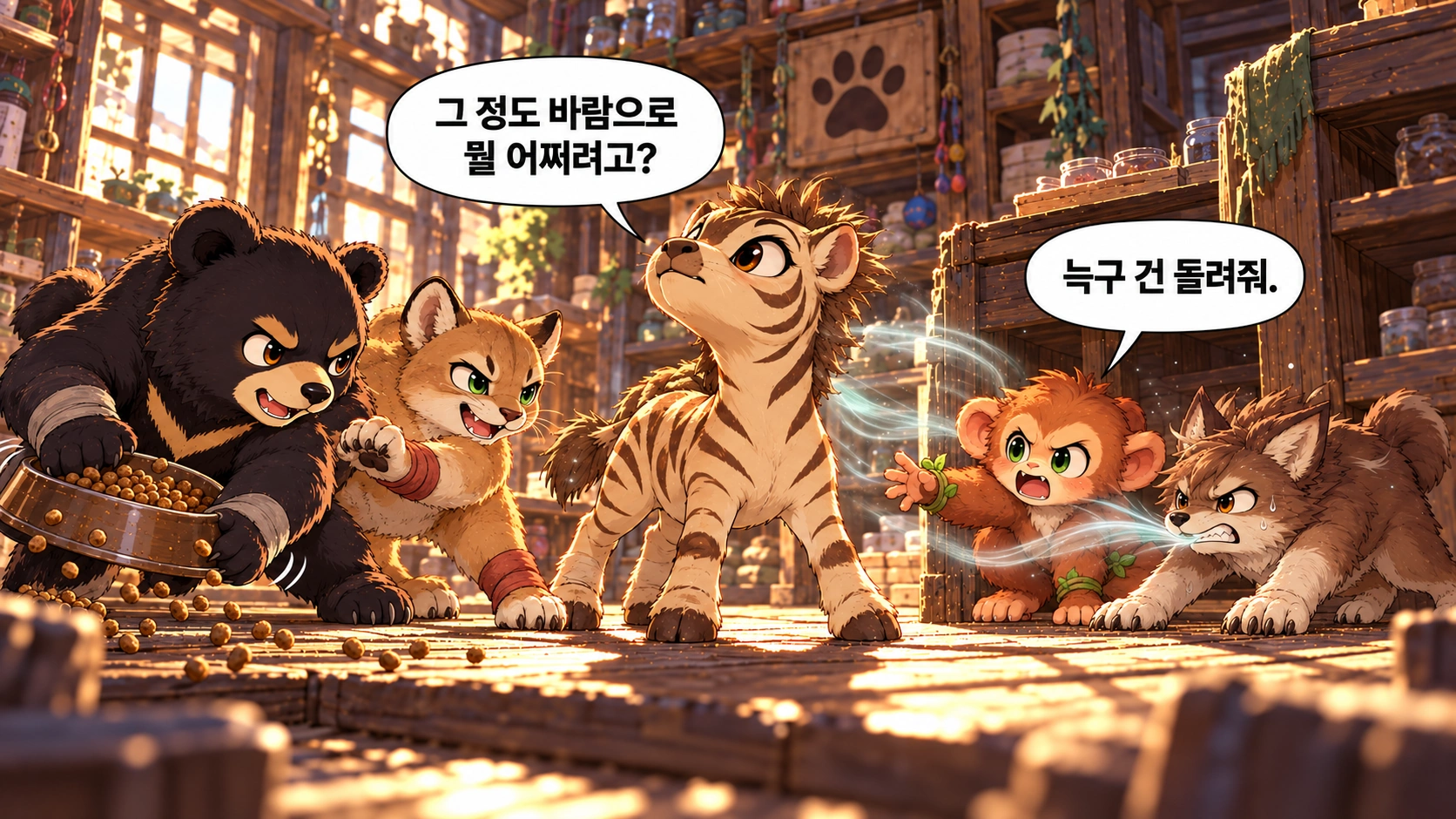 1번째 장면 · 한글 말풍선