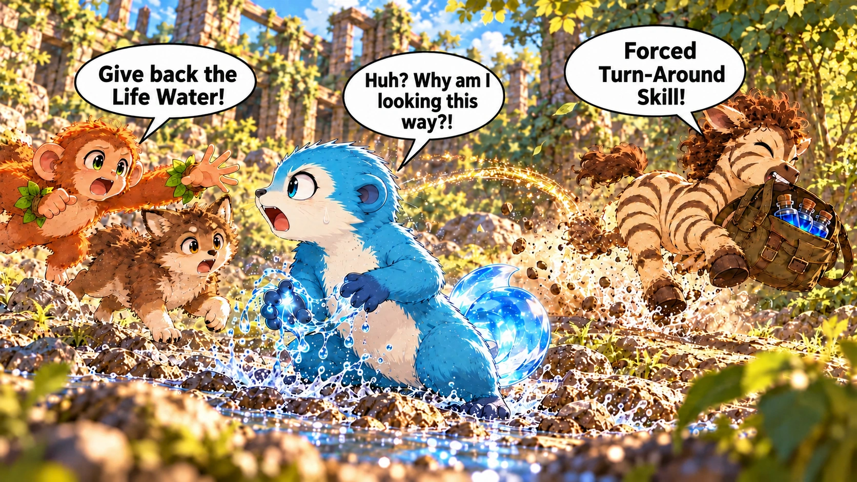 Scene 14 with English speech balloons