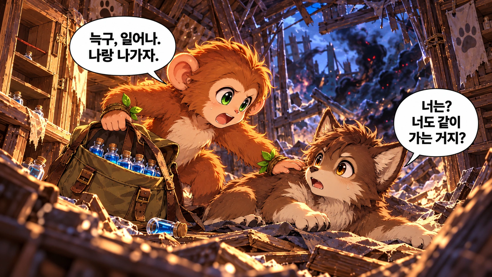 2번째 장면 · 한글 말풍선