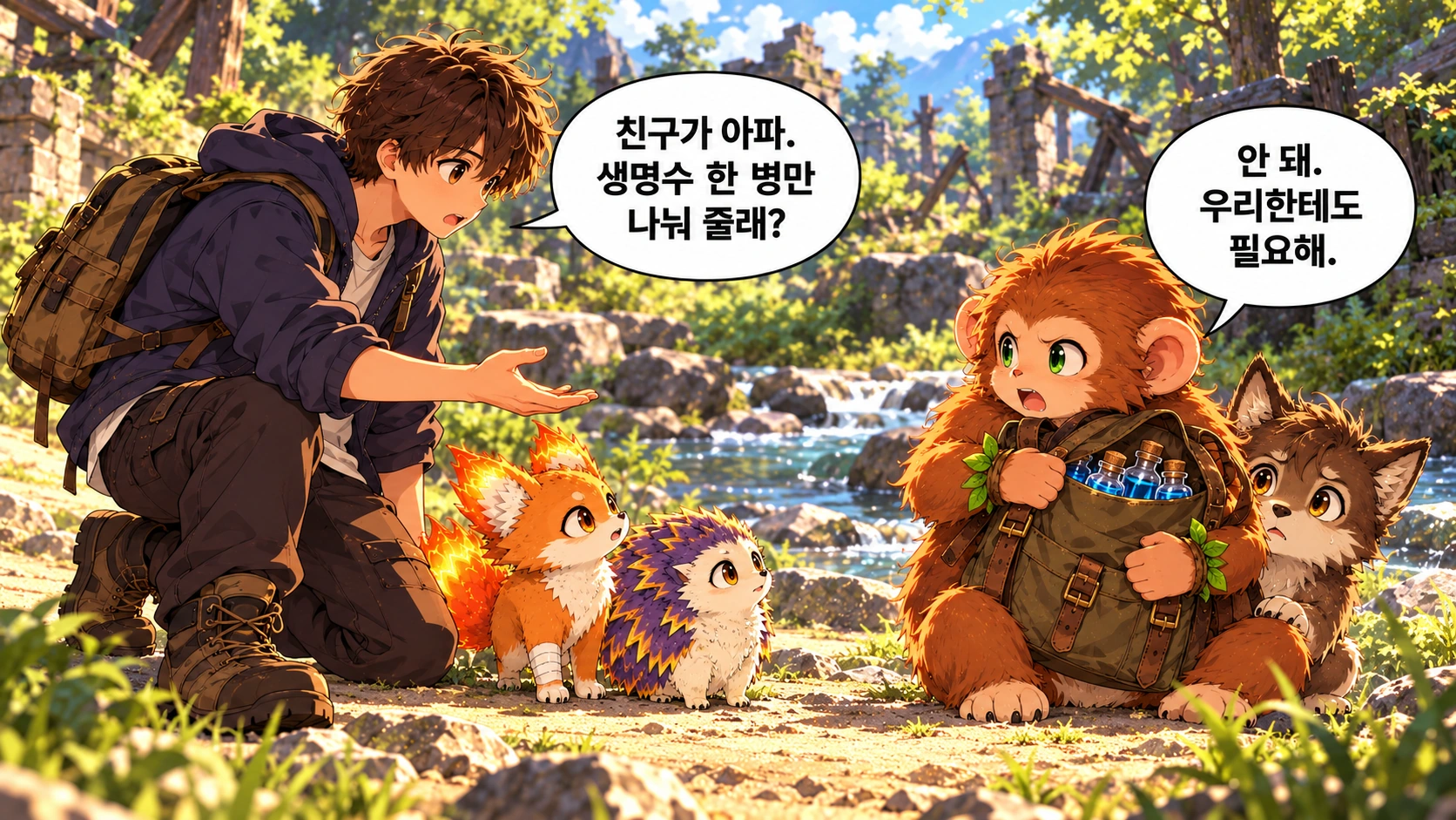 4번째 장면 · 한글 말풍선